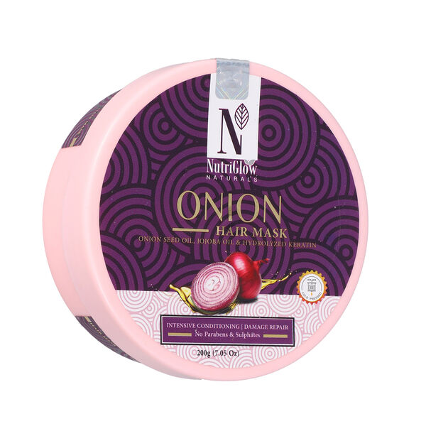 NutriGlow - nat&uuml;rliche Zwiebel Haarmaske, Haarausfall Kontrolle, 200g image number 3
