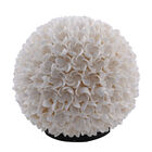 Bali Home Collection: Handgearbeitete Lampe mit Standfu&szlig; umh&uuml;llt von ewigen Muschel-Rosen, 20 cm