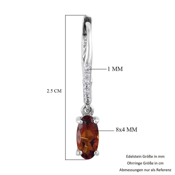 Madira Citrine und Zirkon Ohrringe 925 Silber platiniert ca. 1,15 ct image number 5