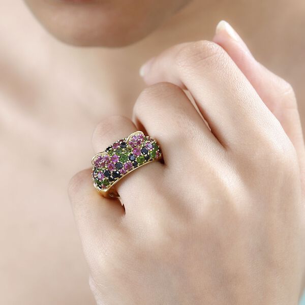 GP Italian Garden Kollektion- Rhodolith Granat, schwarzer Spinell, Chromdiopsid und blauer Saphir - 4,27 ct. image number 3