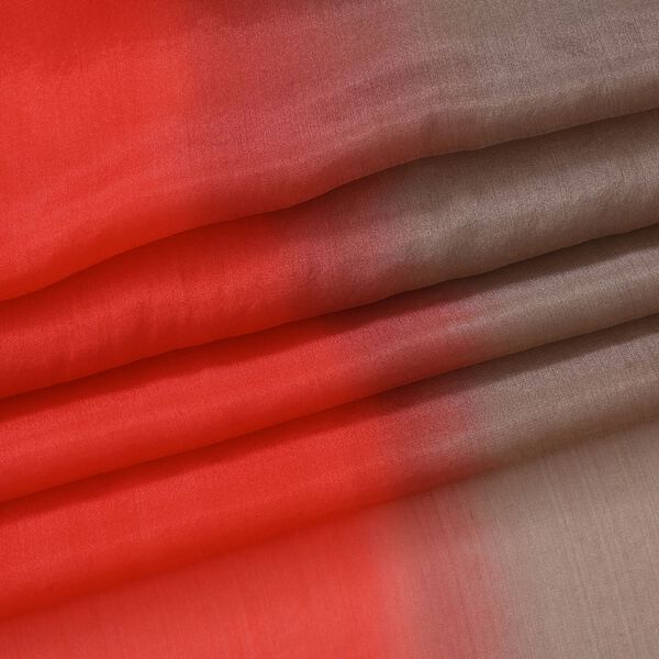  LA MAREY signature 100% silk scarf108*110cmweight:40gcolor:brown and redMaterial:100% Mulberry silk image number 7