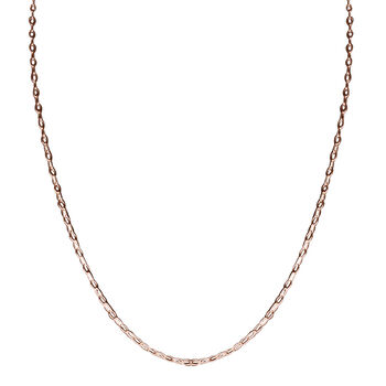 Oval Stern-Kette, ca. 76 cm, 925 Silber Ros&eacute;gold-&Uuml;berzug ca. 3,40g