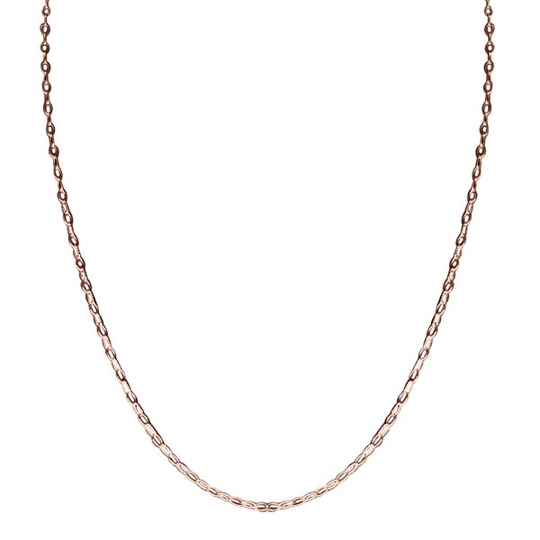 Oval Stern-Kette, ca. 76 cm, 925 Silber Ros&eacute;gold-&Uuml;berzug ca. 3,40g