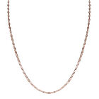 Oval Stern-Kette, ca. 76 cm, 925 Silber Roségold-Überzug ca. 3,40g