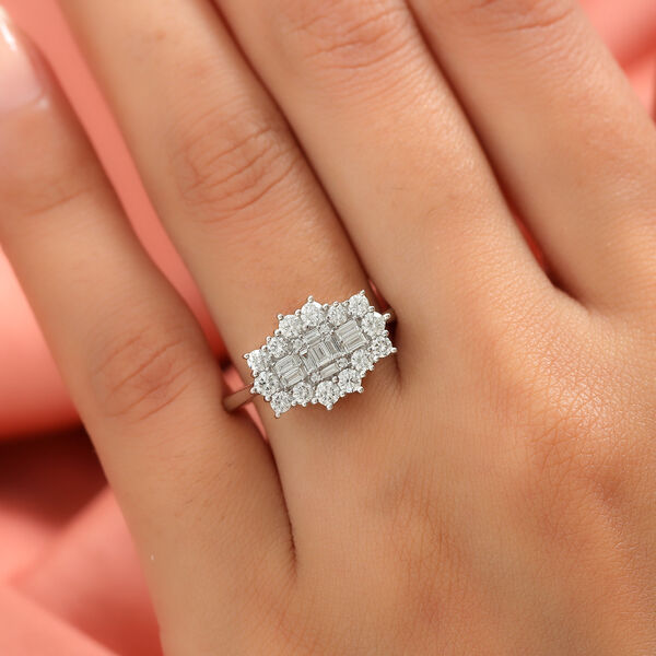 ILIANA IGI zertifizierter SI GH Diamant Ring in 750 Wei&szlig;gold - 1 ct. image number 11