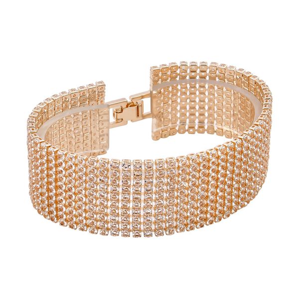 Mehrreihiges Kristall-Carpet-Armband, 19 cm - 10 ct. image number 3