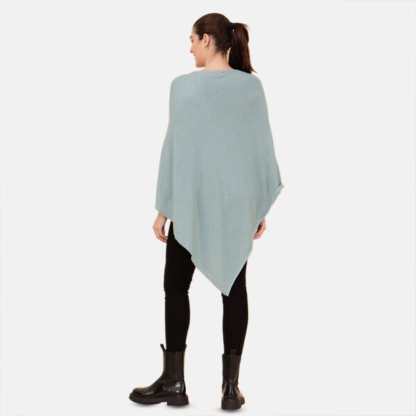 LA MAREY Superweicher Pashmina Poncho, Einheitsgr&ouml;&szlig;e Graugr&uuml;n&nbsp; image number 2