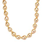 Goldene Farbe Muschelkernperle Halskette ca. 50 cm Reiner Edelstahl Standard