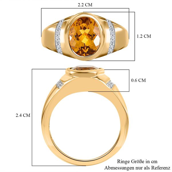AAA Premium brasilianischer Heliodor und Zirkon-Ring - 2,59 ct. image number 6