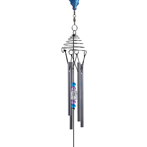 3D Windspiel, Aluminium, 10.3 x 10.3 x 61 cm, Blau image number 5