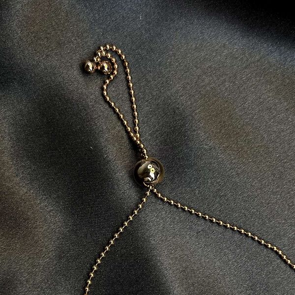 Verstellbares Bambusstamm Armband mit Diamantschliff 23 cm image number 2