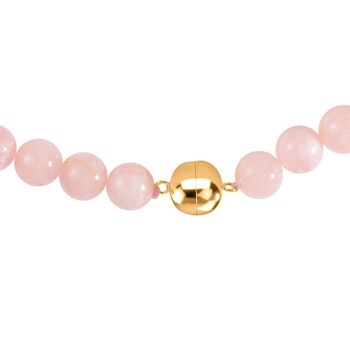 Rosa Morganit Perlen 50cm Halskette und Ohrringe- 466,65 ct.