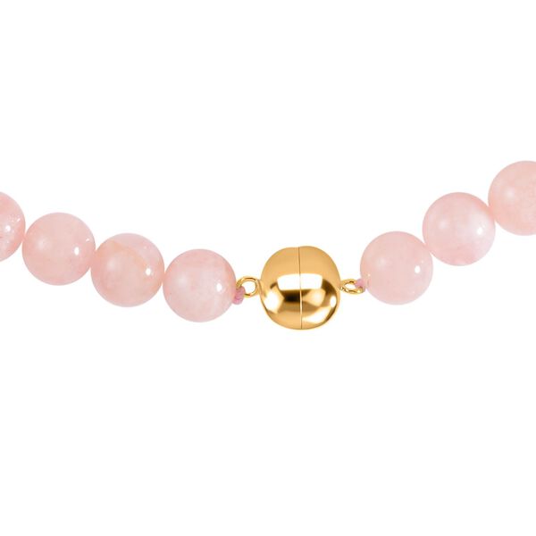 Rosa Morganit Perlen 50cm Halskette und Ohrringe- 466,65 ct. image number 3