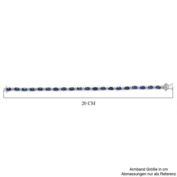 Kaschmir Kyanit und Zirkon-Armband, 19 cm - 13,02 ct. image number 5