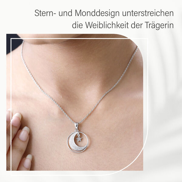 Mondlicht Magie Anh&auml;nger in platiniertem Silber image number 8