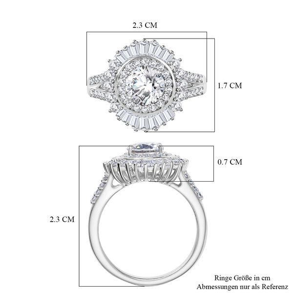 Moissanit Anhänger mit 50cm Kette und Ring image number 12