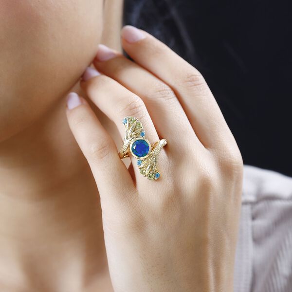 GP Italian Garden Kollektion - Pfau Triplett Quarz und Multi-Edelstein-Ring - 2,73 ct. image number 3