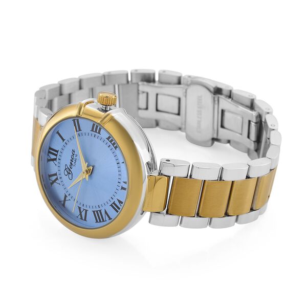 GENOA - Uhr mit Automatikwerk Dandong und Zifferblatt in Blau-Gold,sportlich-elegantes Design, bicolor image number 6