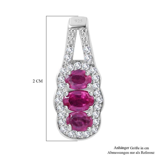 Afrikanischer Rubin und Zirkon-Anhänger - 1,08 ct. image number 4