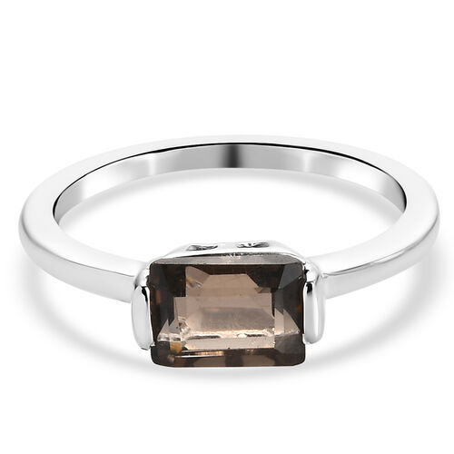 Rauchquarz Solitär-Ring, 925 Silber  ca. 1,06 ct image number 0