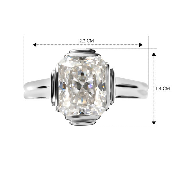 D'Joy Moissanit Ring 925 Silber Rhodiniert (Gr&ouml;&szlig;e 18.00) ca. 3,53 ct image number 3