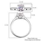 Moissanit Ring, 925 Silber platiniert, (Größe 20.00) ca. 1.82 ct image number 4
