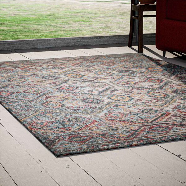 Blockdruck Teppich, Grau image number 2