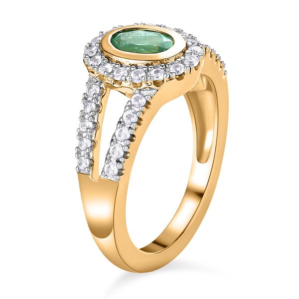 Kagem sambischer Smaragd und Zirkon-Ring - 1,39 ct. image number 5