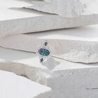 Blauer Diamant-Ring, 925 Silber platiniert (Größe 17.00) ca. 1,00 ct image number 1