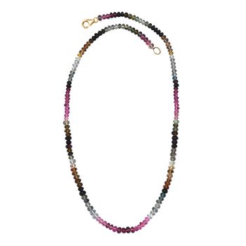 AAA Multi-Turmalin 45cm Halskette in 585 Gold - 75 ct.
