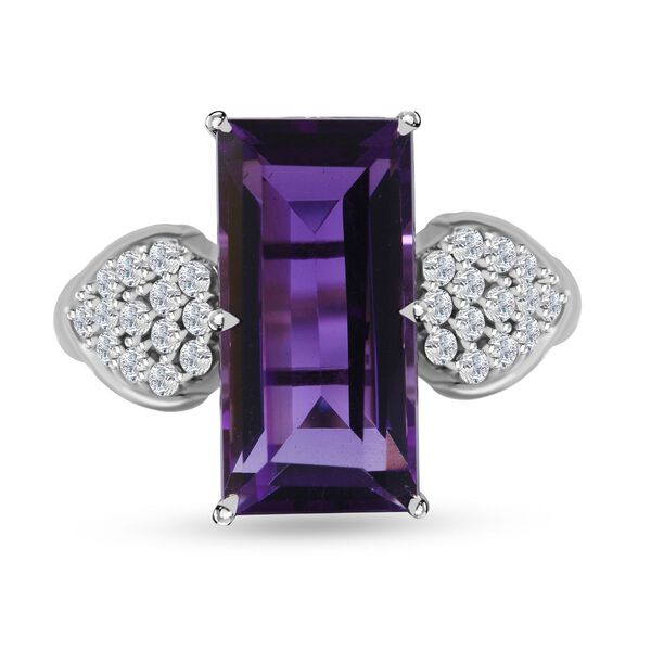AA Lusaka Amethyst und Zirkon Ring - 7,39 ct.