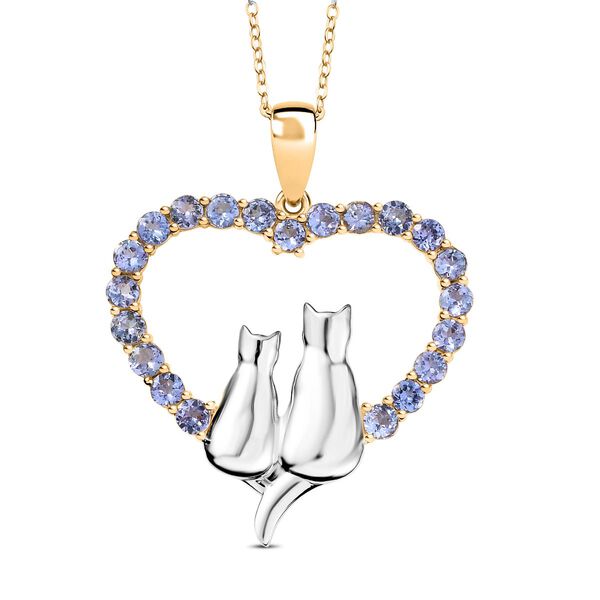 D'Joy zweifarbiger Tansanit Tansanit Anhänger mit 50cm Kette - 2,18 ct. image number 0