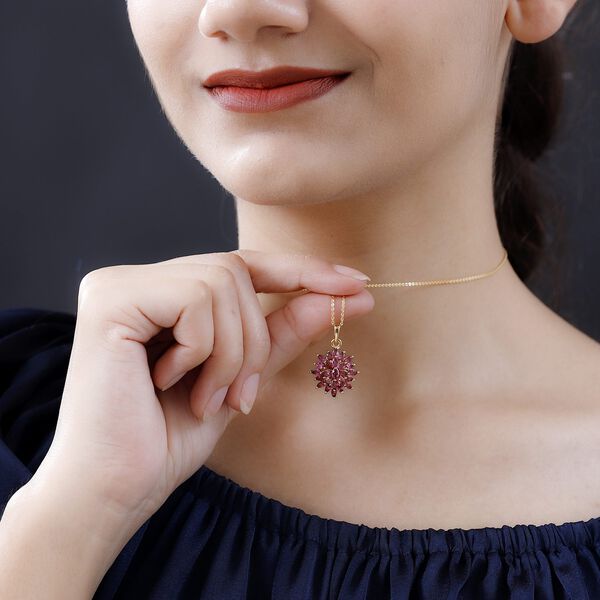 AA Rubellit Anhänger mit Kette, 50 cm - 2,10 ct. image number 2