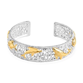 Royal Bali - Meeres-Safari Armreif, 925 Silber, bicolor, ca. 19 cm ca. 32,86g