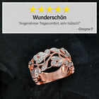 ALLORO rosévergoldeter Silberring mit Diamantakzenten image number 1