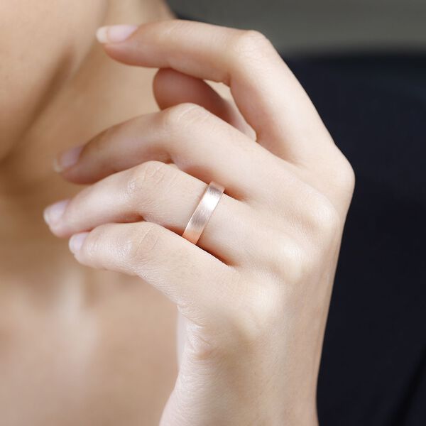 Bandring in 925 Silber mit Roségold Vermeil image number 3