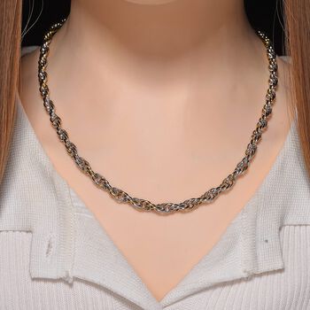 Glieder zweifarbige Halskette, 50+5 cm