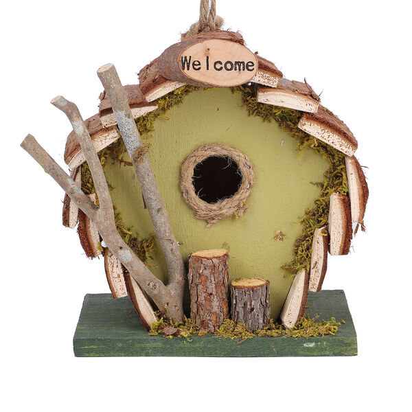 Handgefertigtes Vogelhaus aus Naturholz und MDF