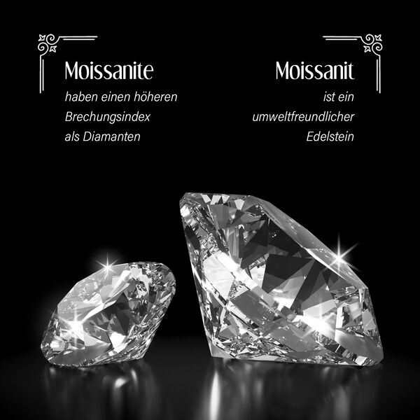 Moissanit Anhänger mit 60cm Kette - 32,34 ct. image number 4