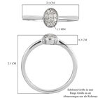 Diamant Cluster Ring 925 Silber Platin-Überzug image number 5