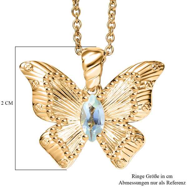 EverTrue himmelblauer Topas Anh&auml;nger mit 50cm Kette - 0,66 ct. image number 5