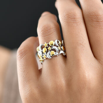 GP Celestial Kollektion - Kanchanaburi blauer Saphir zweifarbiger Ring