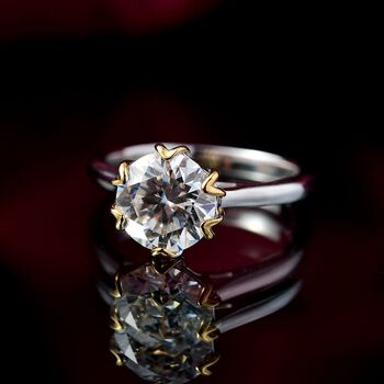 Zweifarbiger Moissanit Ring - 2,14 ct.