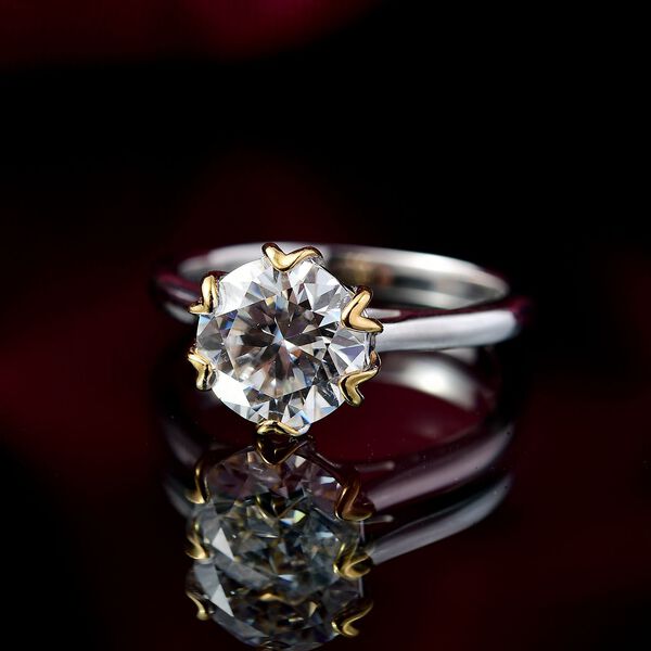 Zweifarbiger Moissanit Ring - 2,14 ct. image number 1