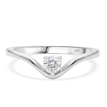 LUXURIANT SI-GH Labor Diamant Ring, 925 Silber 750 Gelbgold Vermeil - 0,25 ct.