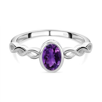 Afrikanischer Amethyst Ring 925 Silber (Gr&ouml;&szlig;e 17.00) ca. 0,76 ct