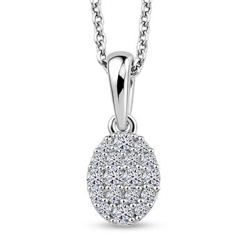 LUXURIANT DIAMOND - Lab Grown Diamant SI-GH Schmuckset ca. 50 cm 925 Silber Rhodiniert ca. 0,15 ct.