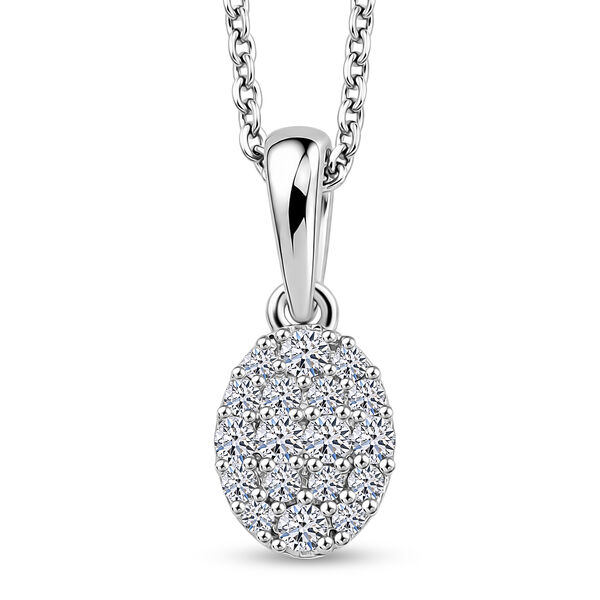 LUXURIANT DIAMOND - Lab Grown Diamant SI-GH Schmuckset ca. 50 cm 925 Silber Rhodiniert ca. 0,15 ct.