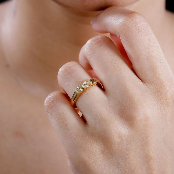 AA Nat&uuml;rlicher goldener Tansanit-Ring - 0,54 ct. image number 2