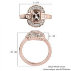 Morganit und Zirkon-Ring, 925 Silber Roségold Vermeil  ca. 1,25 ct image number 6